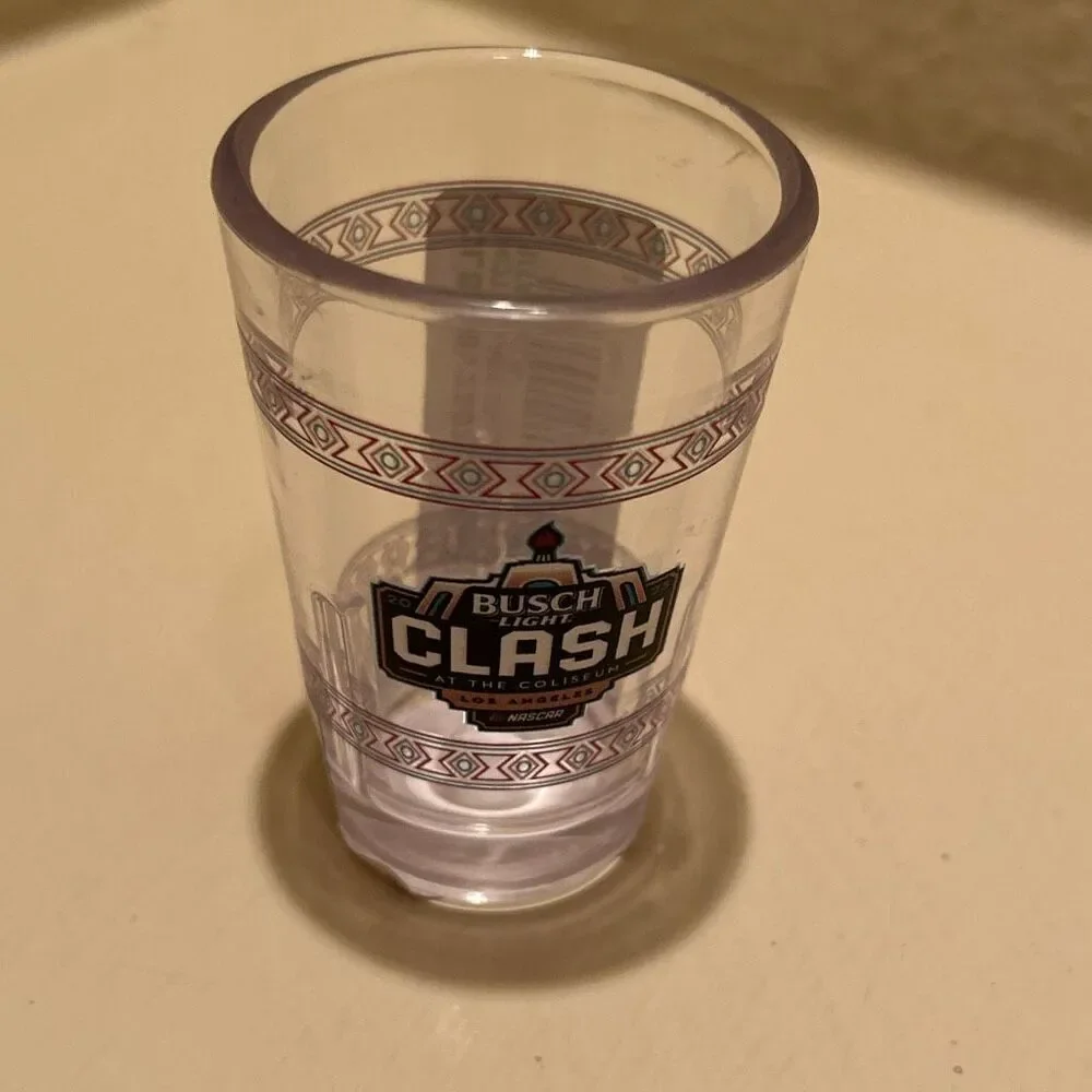 NASCAR Shot Glass Busch Light Clash Los Angeles Official Merch Bar Decor NWT